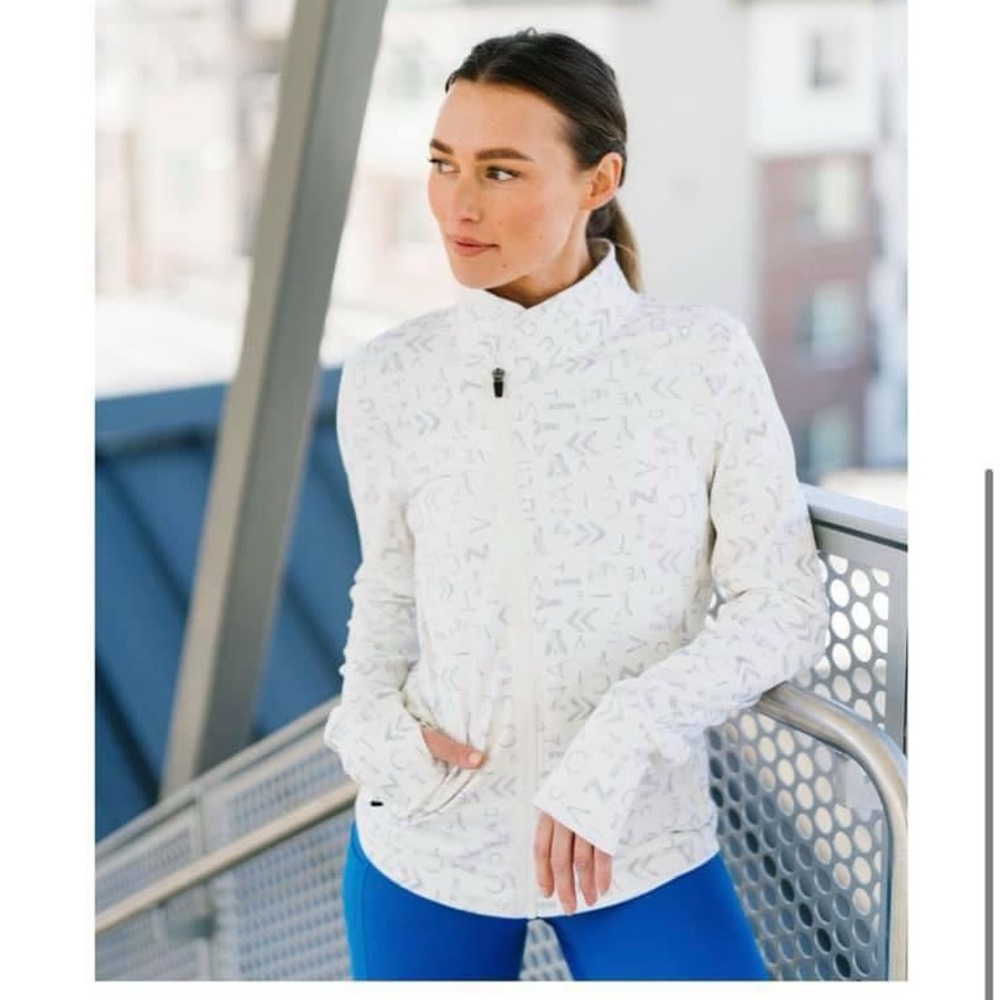 White Zyia Form Zipper Jacket